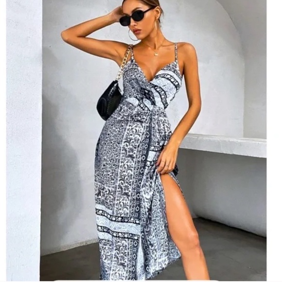 Zara wrap midi dress, size M, new - Picture 3 of 10